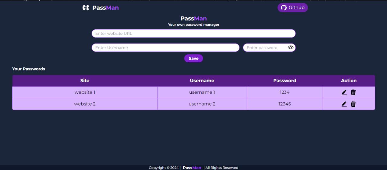 PassMan Screenshot